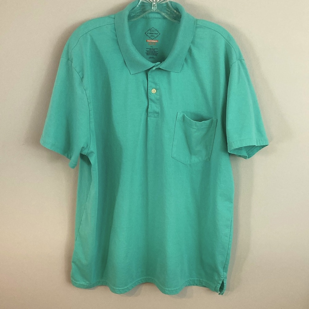St. John’s Bay Men's Turquoise/Green Polo Shirt